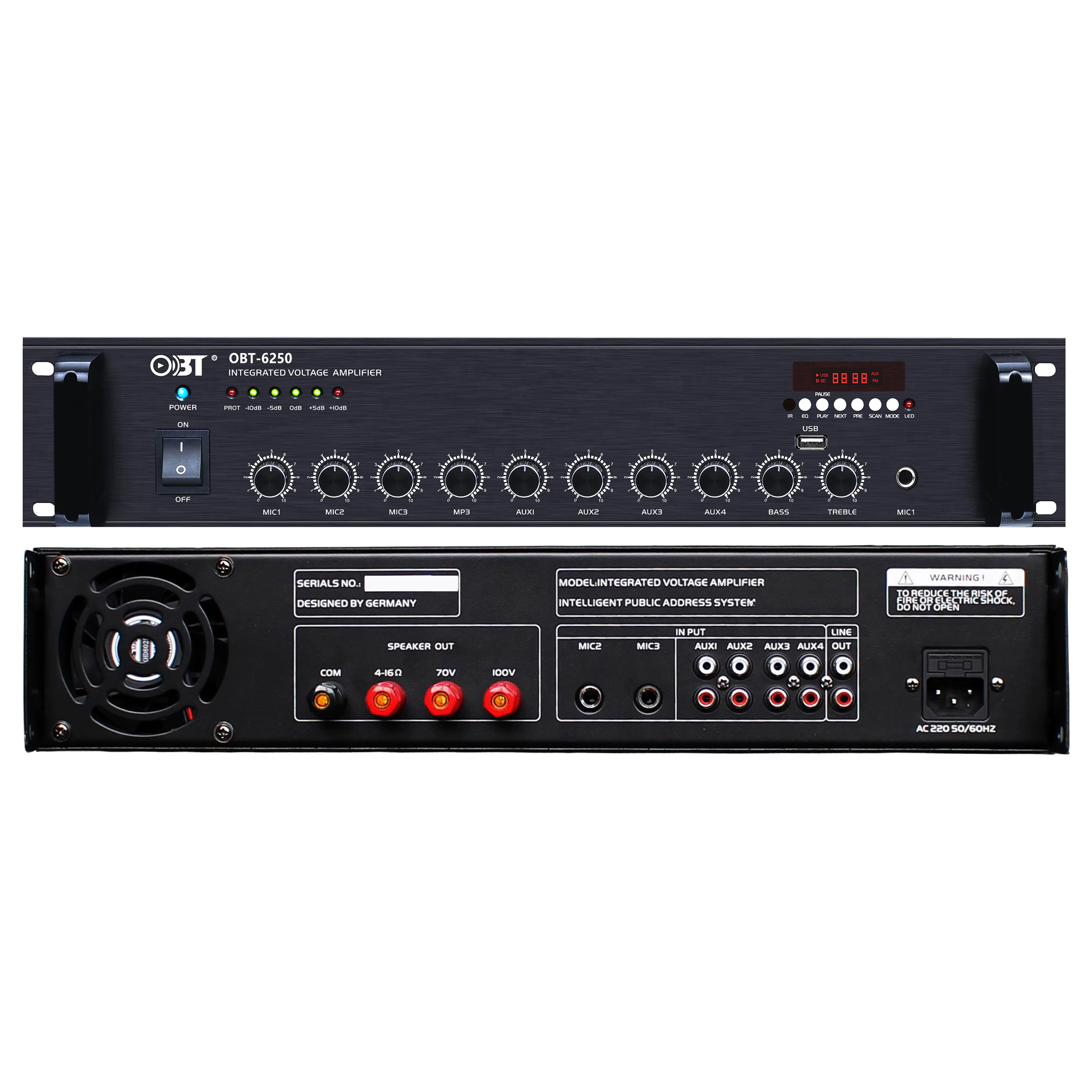 合并定壓功放機 OBT-6250