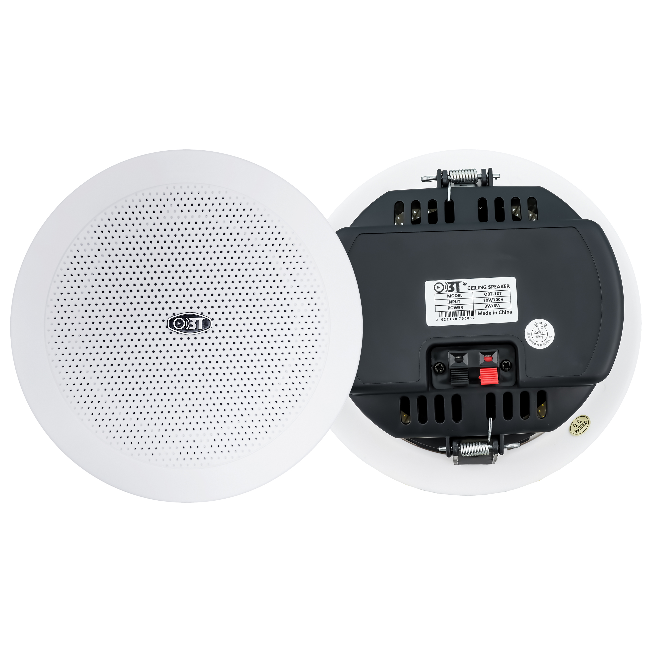 高品質(zhì)天花喇叭 OBT-107(優(yōu)質(zhì)塑膠高后蓋)